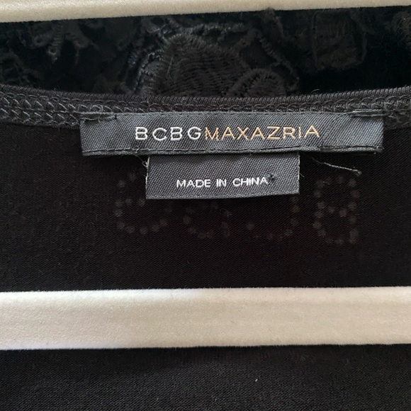 BCBGMaxAzria Black Lace Accent Blouse - Picture 3 of 4